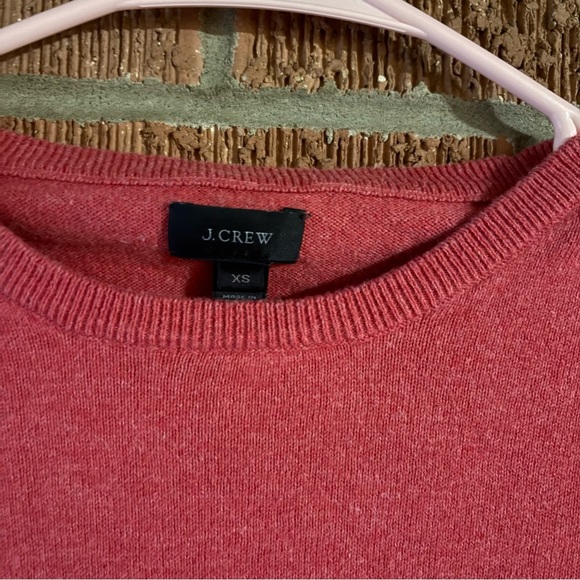 J.Crew Cotton/Cashmere Red Scoop Neck Sweater Size XS - Picture 4 of 7